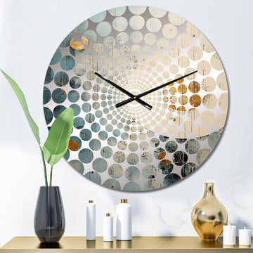 Minimalism Astrology Grunge Collage I - Spiritual Metal Wall Clock